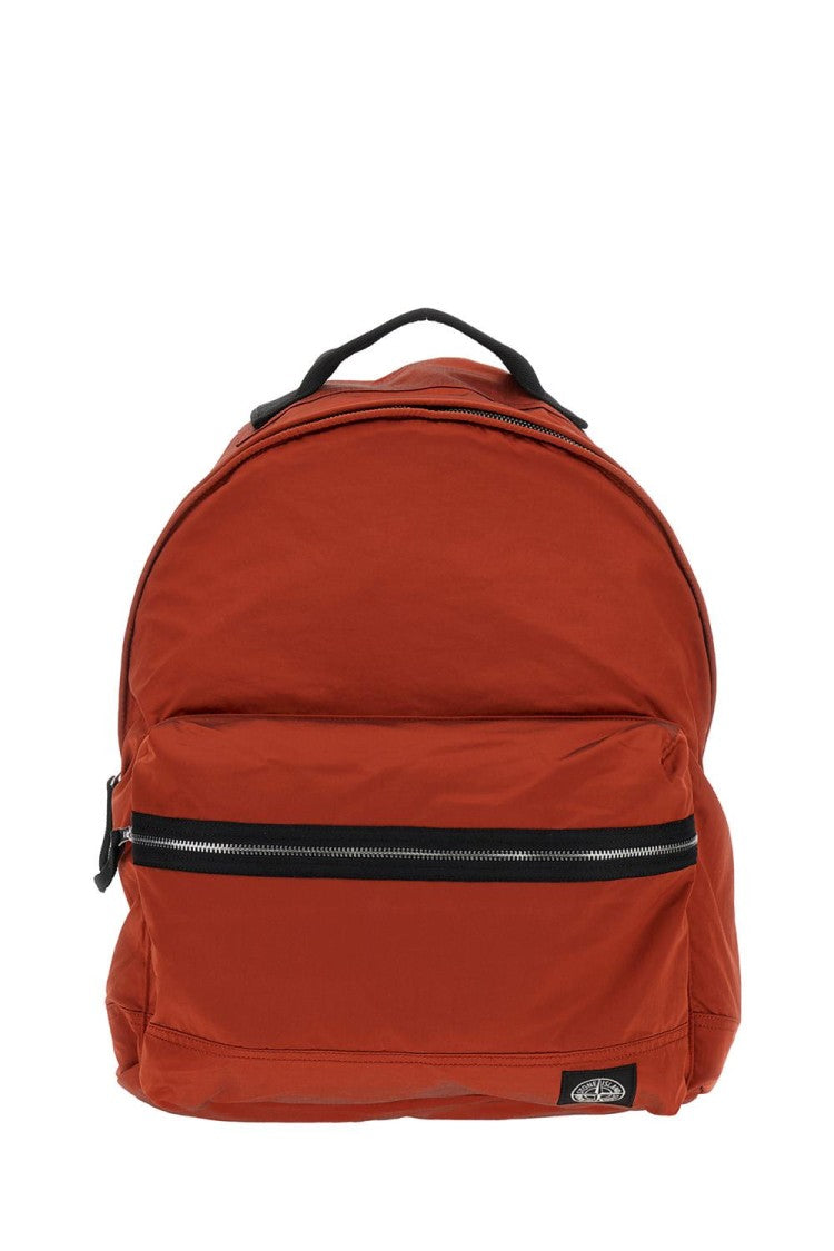 Stone Island Red Backpack With Adjustable Straps