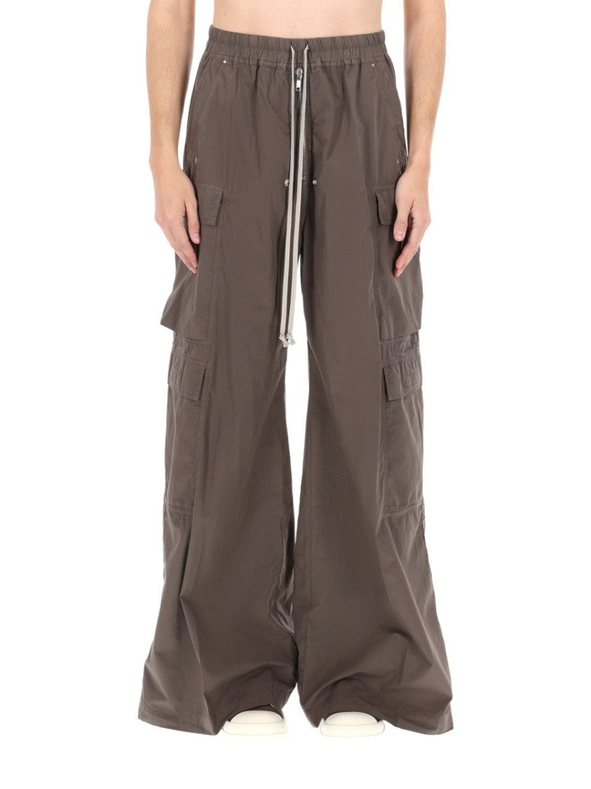 Drkshdw By Rick Owens Black Jumbo Belas Cotton Cargo Pants
