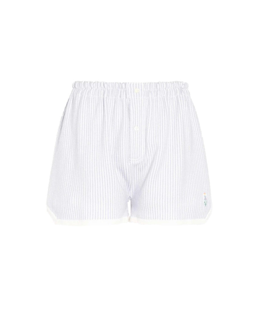 Barrie Relaxed Fit Striped Shorts With Drawstring Waist
