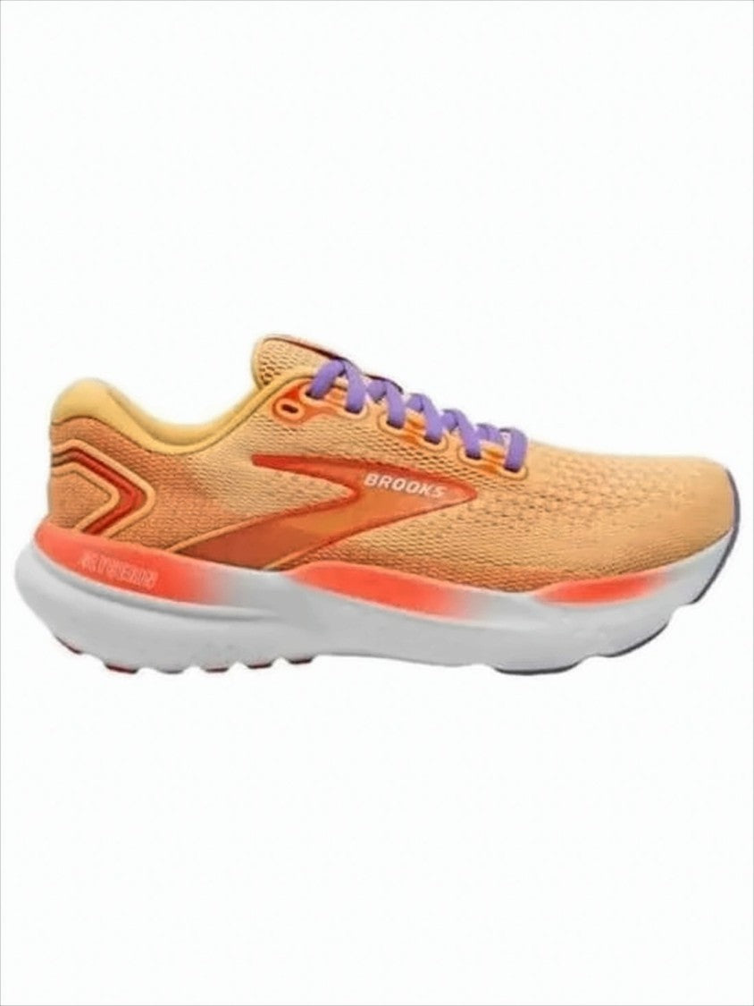 Brooks Lightweight Peach Mesh Sneakers With Purple Accents