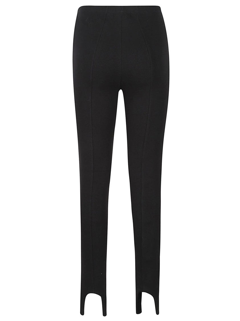 La Piscine Ribbed High-Waisted Leggings With Stirrup Detail