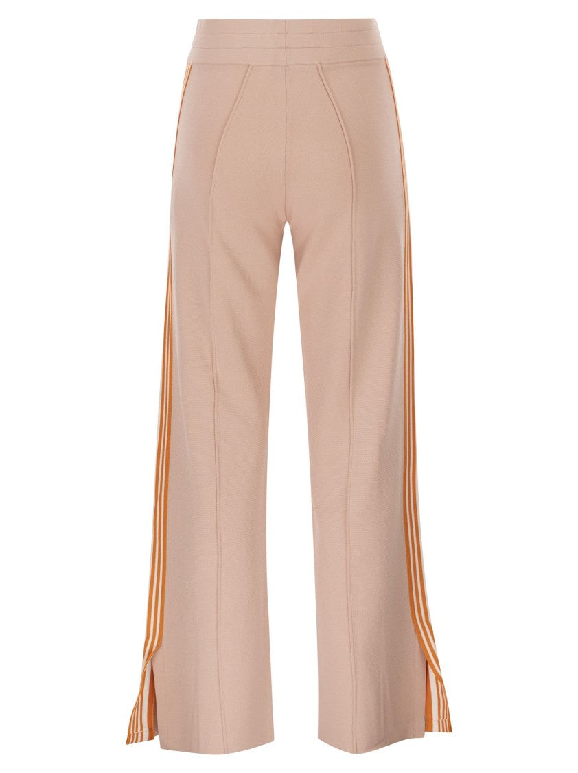 Autry Knitted Viscose Joggers In Tennis Style