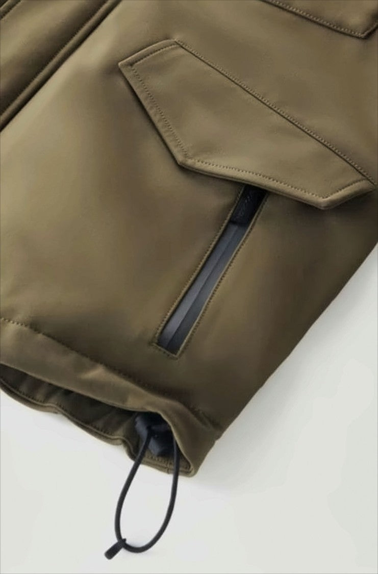 Woolrich Green Jacket With Detachable Hood