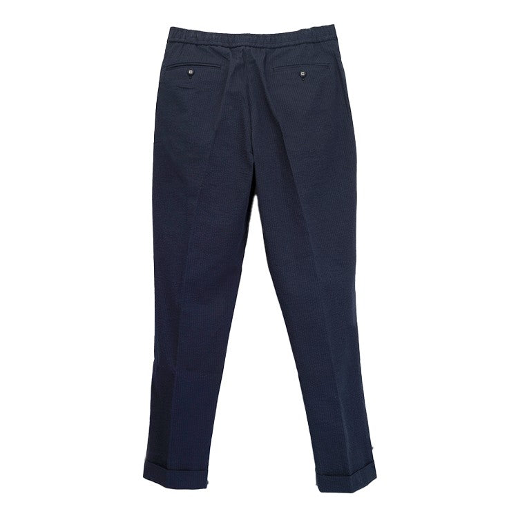 Officine Generale Plain Front Pants With Grosgrain Drawstring