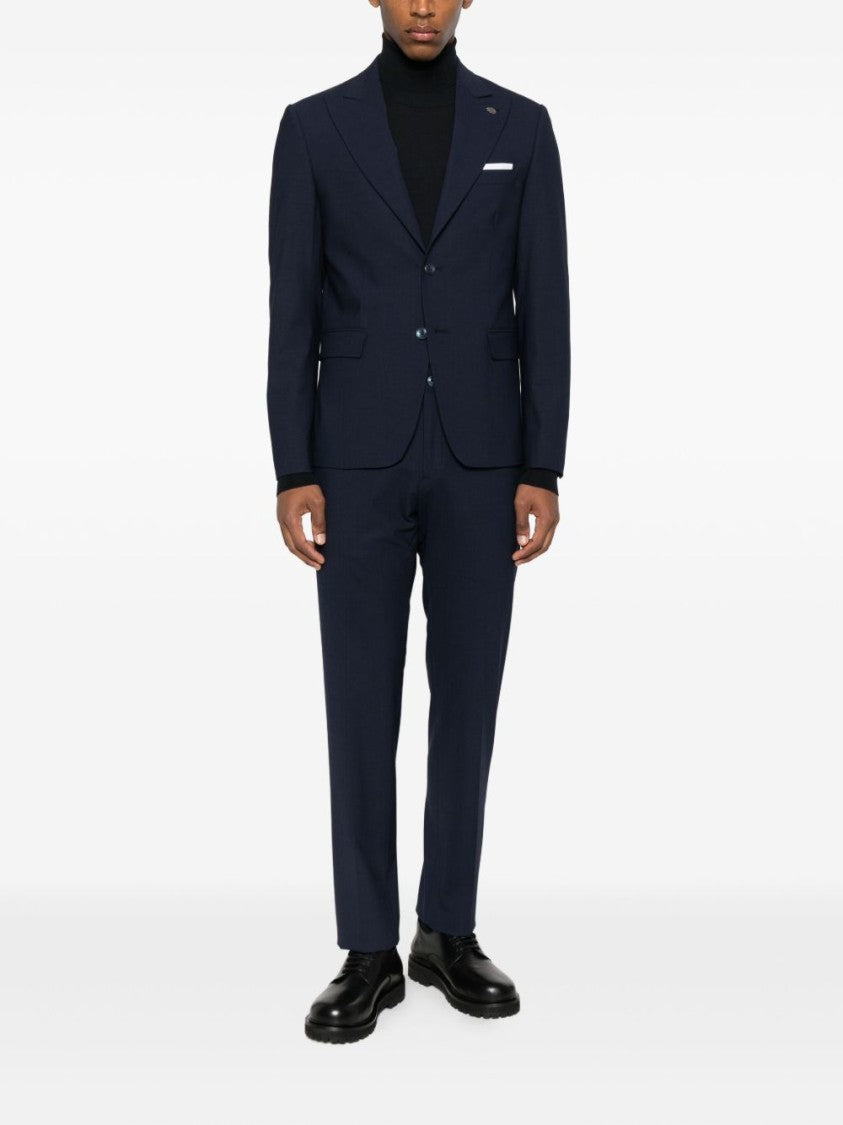 Daniele Alessandrini Tailored Blue Suit With Structured Blazer