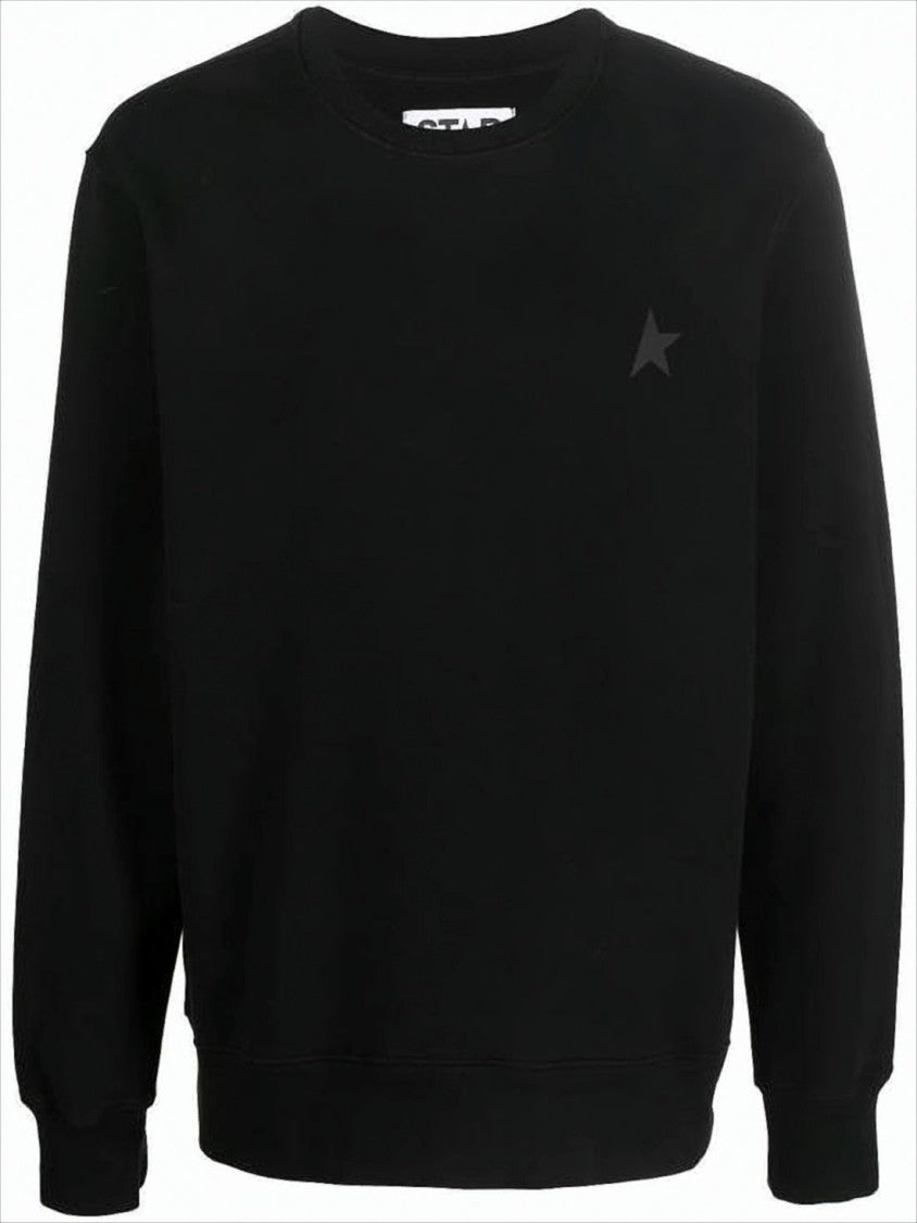 Golden Goose Minimalist Black Long-Sleeve Sweatshirt With Subtle Star Emblem