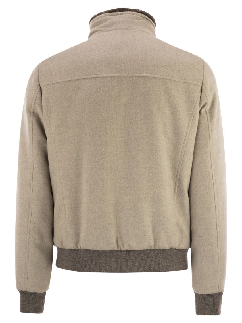 Moorer Bellati-Ls9 - Padded Bomber Jacket In Wool And Cashmere