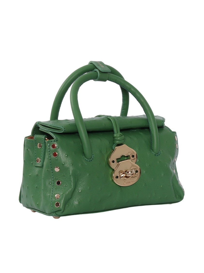Zanellato Srl Green Corte Cactus Textured Leather Shoulder Bag