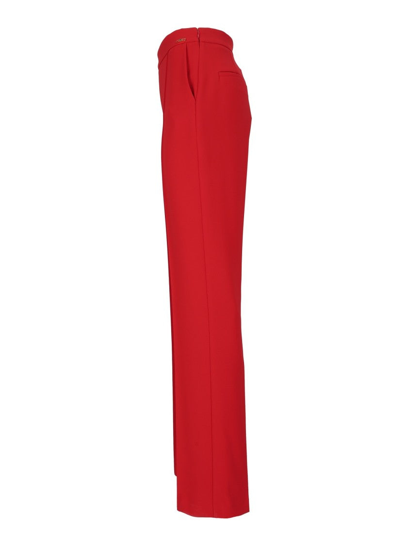 Elisabetta Franchi Tailored Slim-Fit Straight-Leg Pants With High Waist