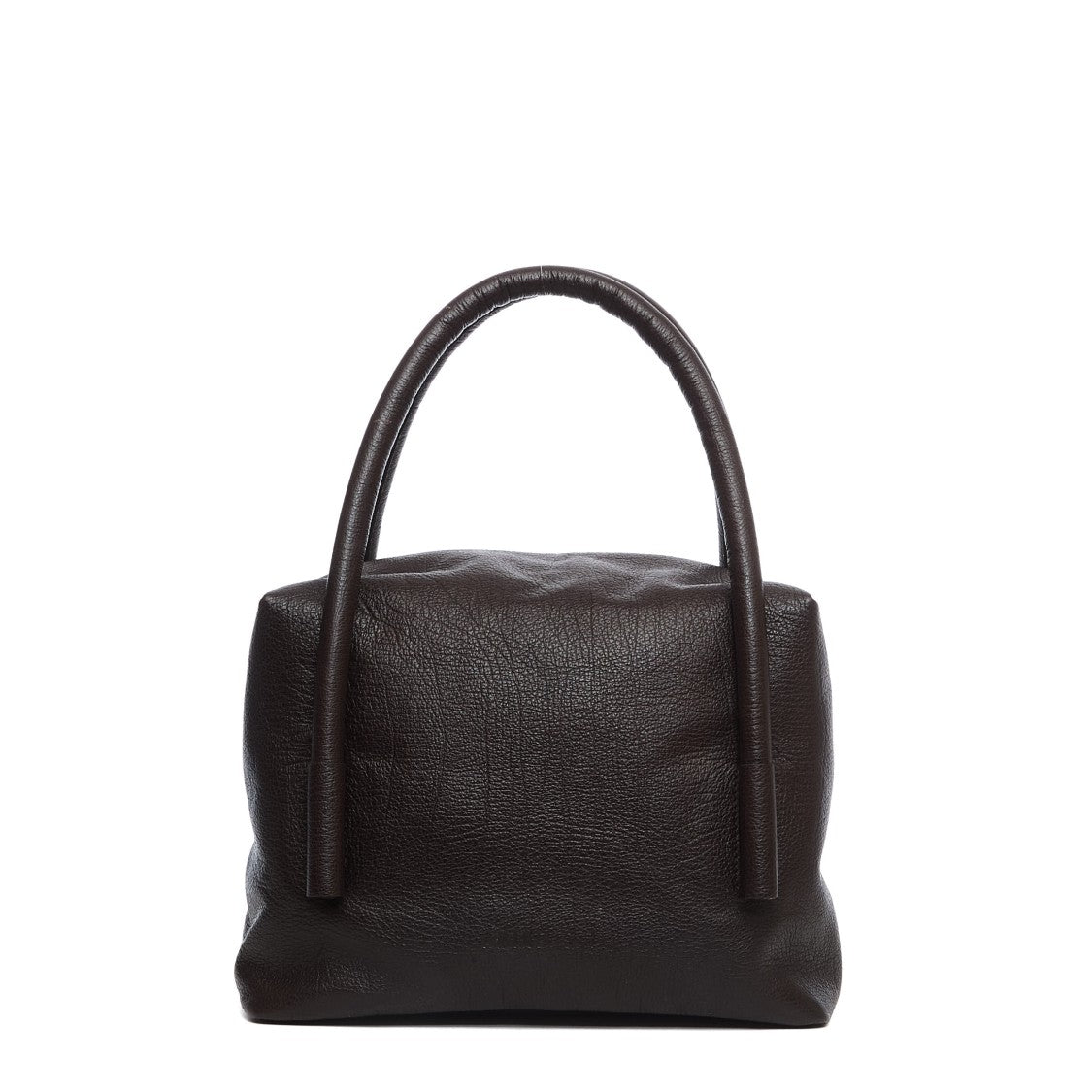 Amine Chocolate Leather Shoulder Bag