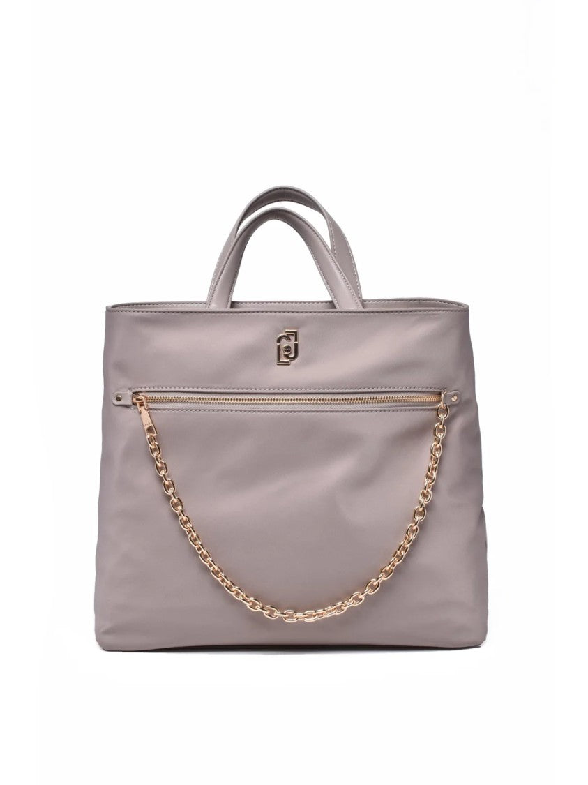 Liu Jo Grey Polyamide Chain Handbag