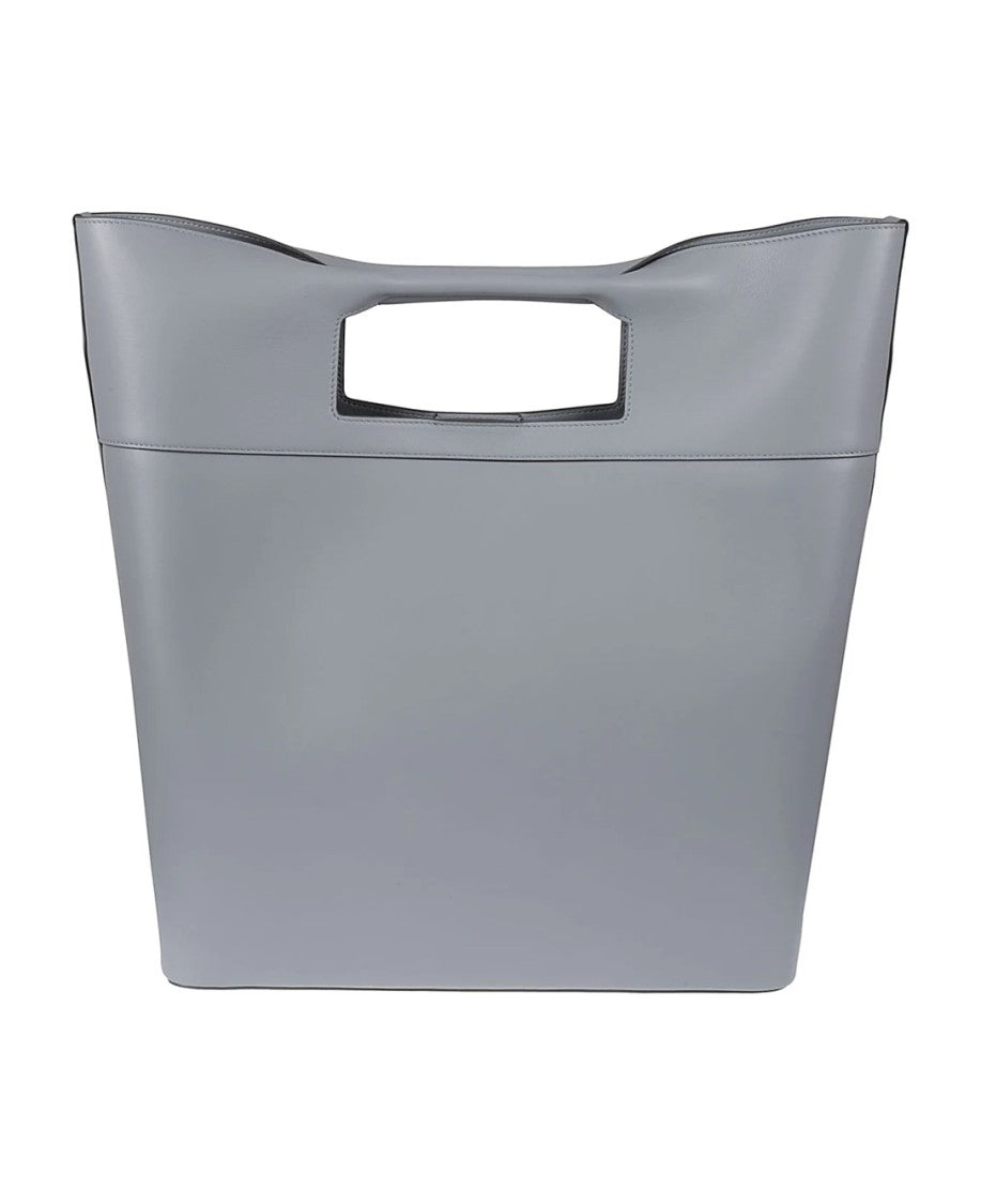 Alexander Mcqueen Structured Leather Bag With Unique Handle Cutout