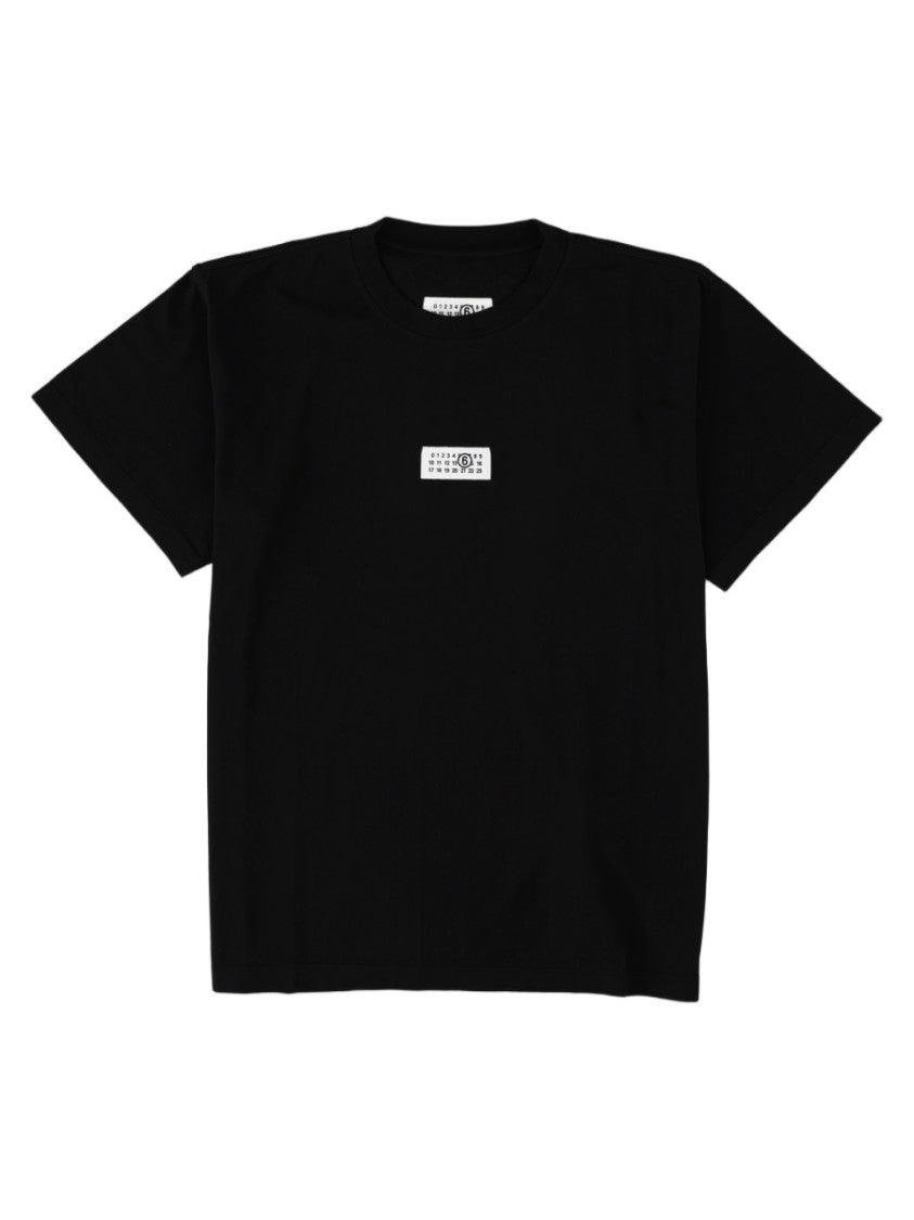 Mm6 By Maison Margiela White Boxy Fit Minimalist Patch Cotton T-Shirt