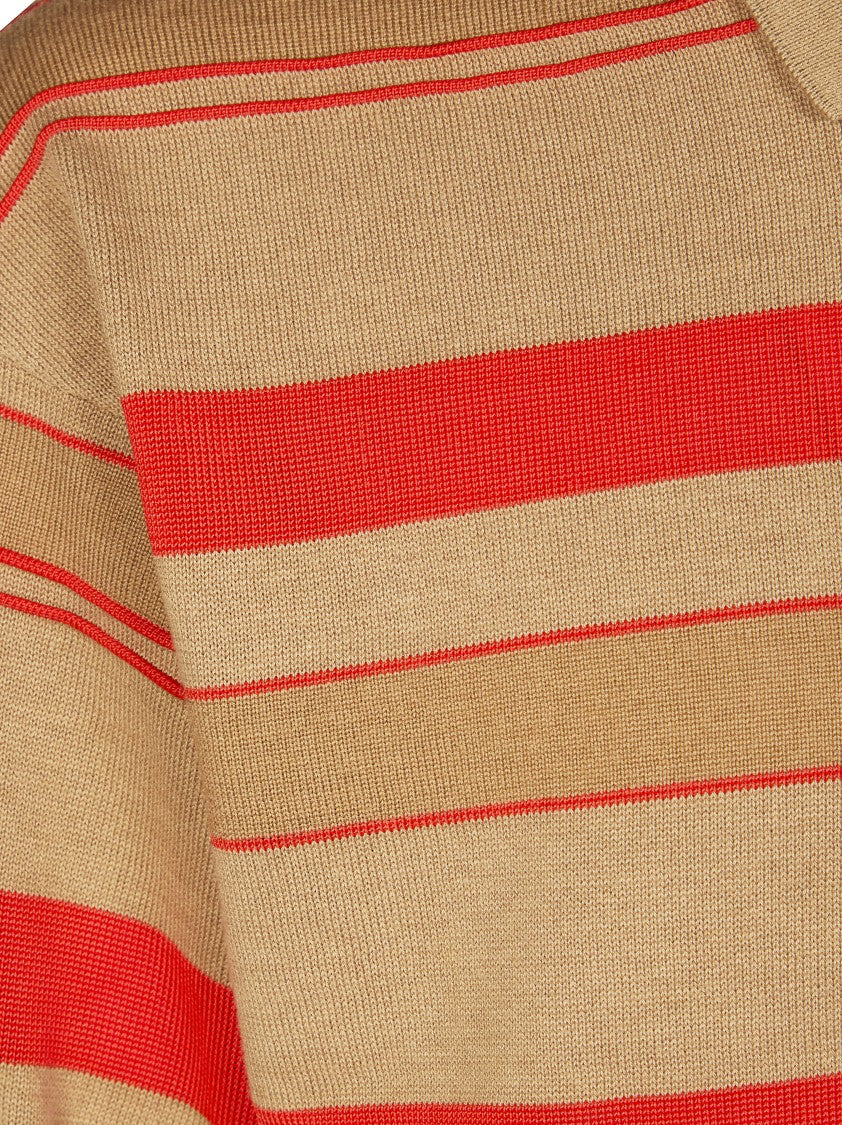 J. W. Anderson Knitted Bold Striped Rugby Polo Shirt