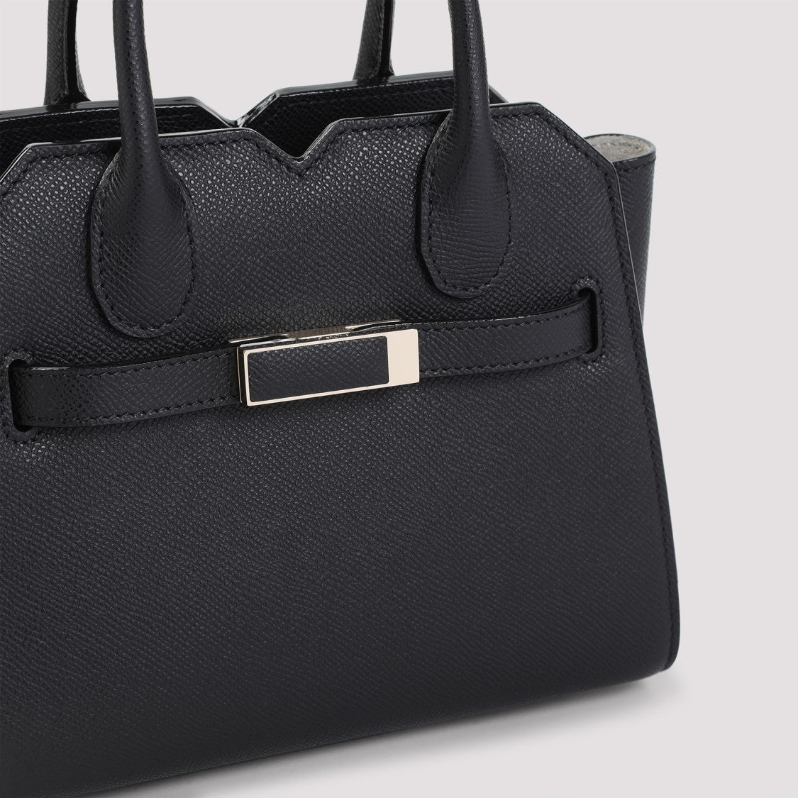 Valextra Black Calf Leather Milano Micro Bag