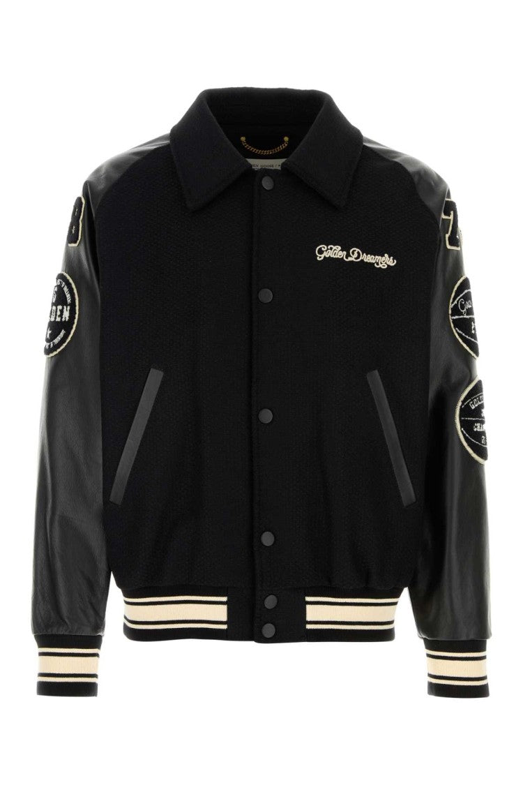 Golden Goose Black Wool Bomber Jacket