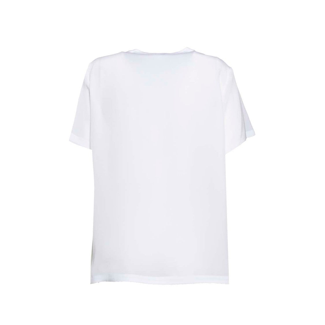 Barba White Silk V-Neck Blouse
