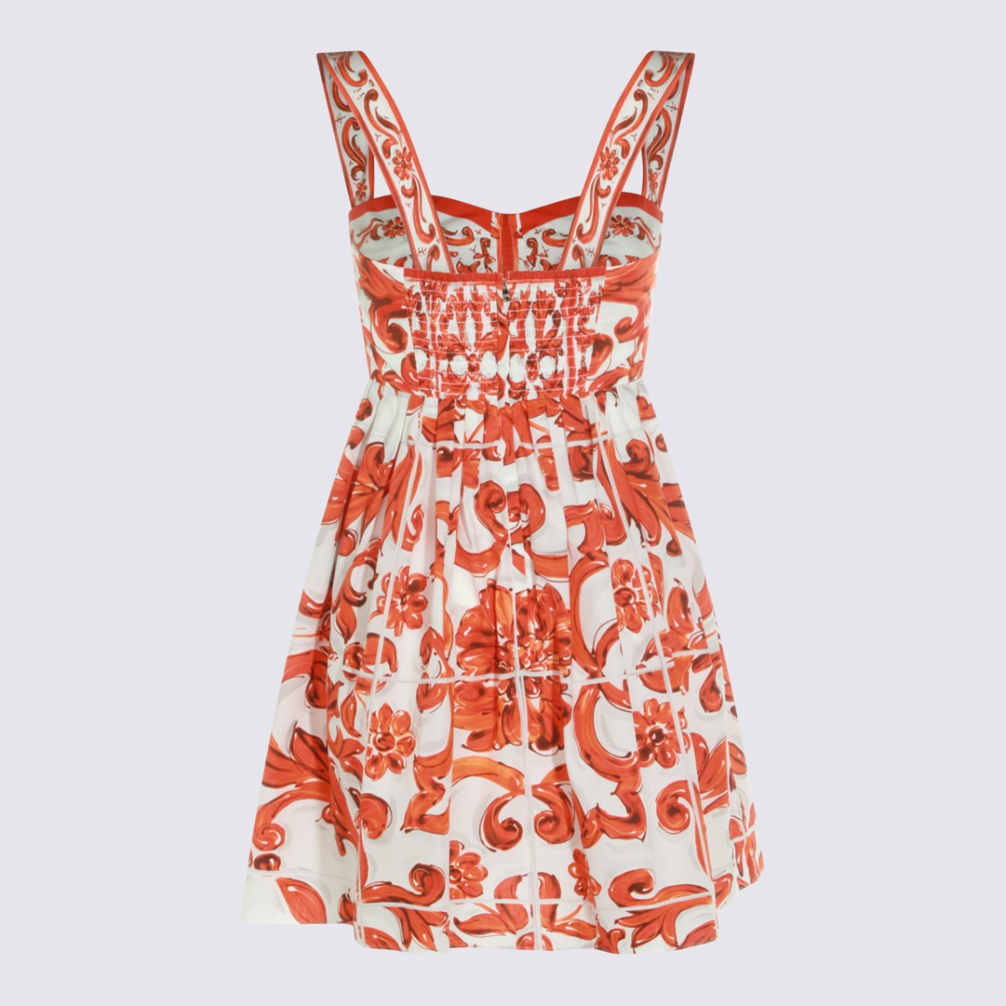 Dolce & Gabbana Fitted Mini Dress With Bold Baroque Floral Pattern