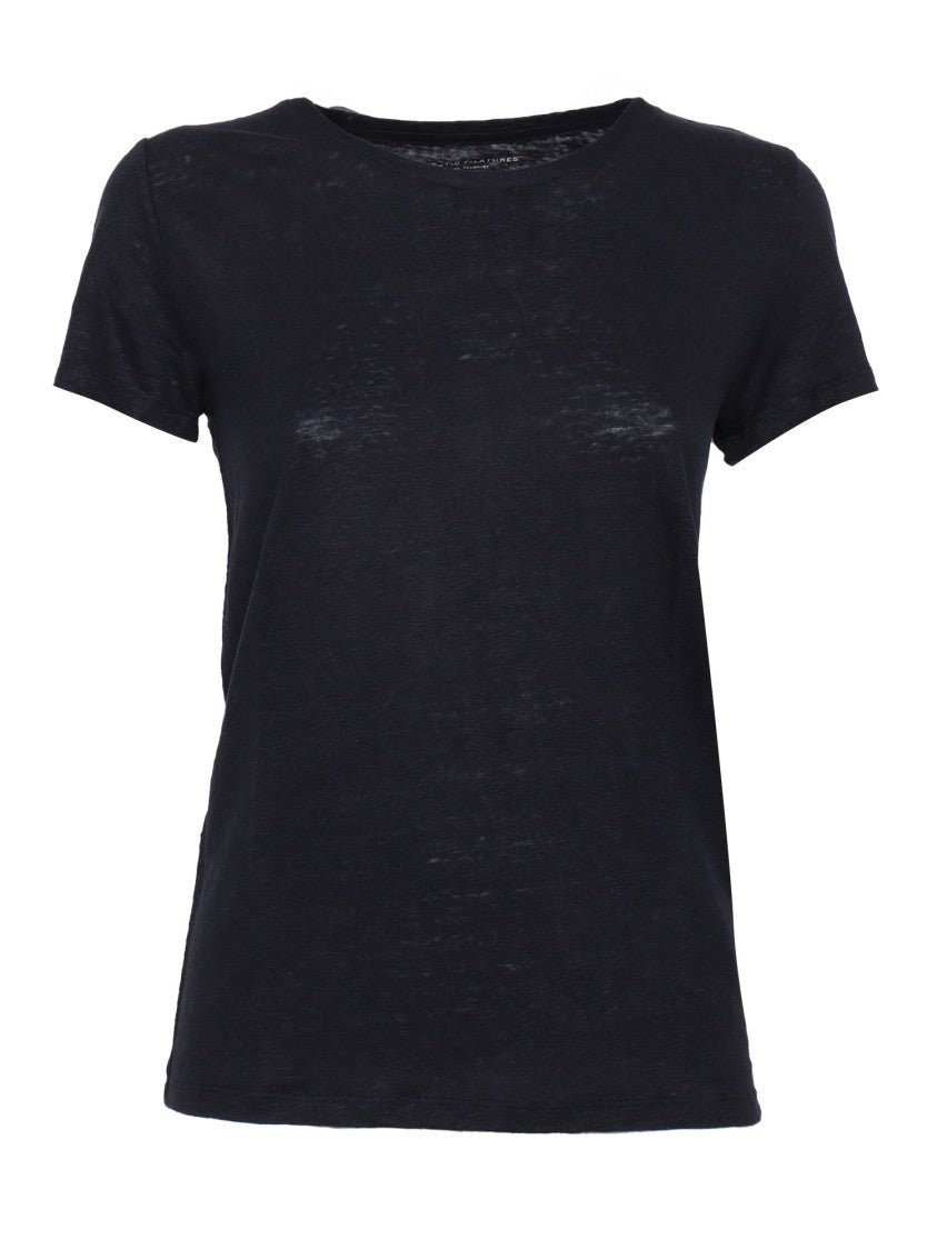 Filatures Du Lion Marine Soft Linen Round T-Shirt