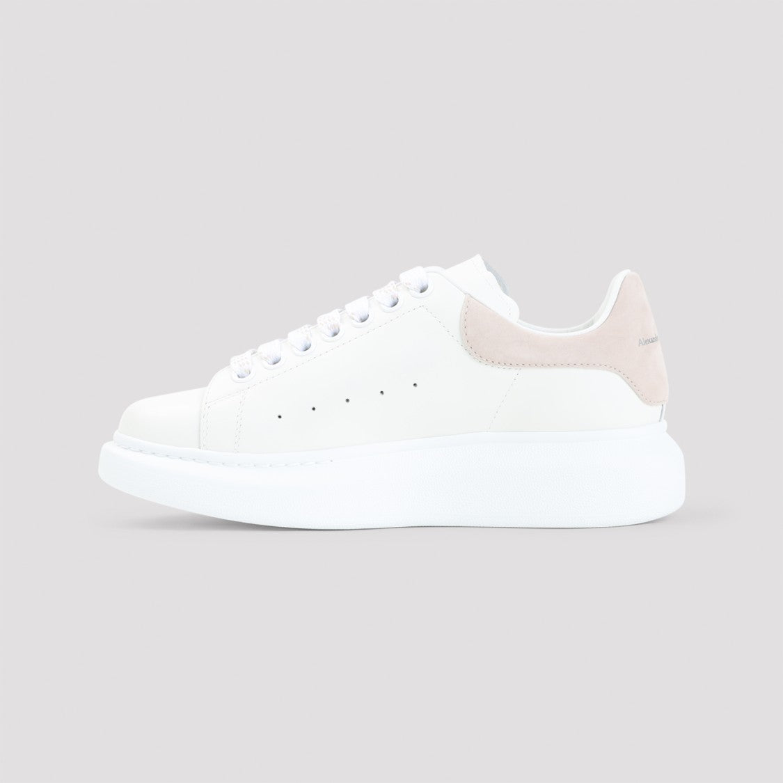 Alexander Mcqueen Calf Leather Sneakers With Elevated Rubber Sole