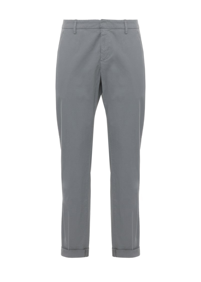Dondup Grey Gaubert Monogram Cotton Pants