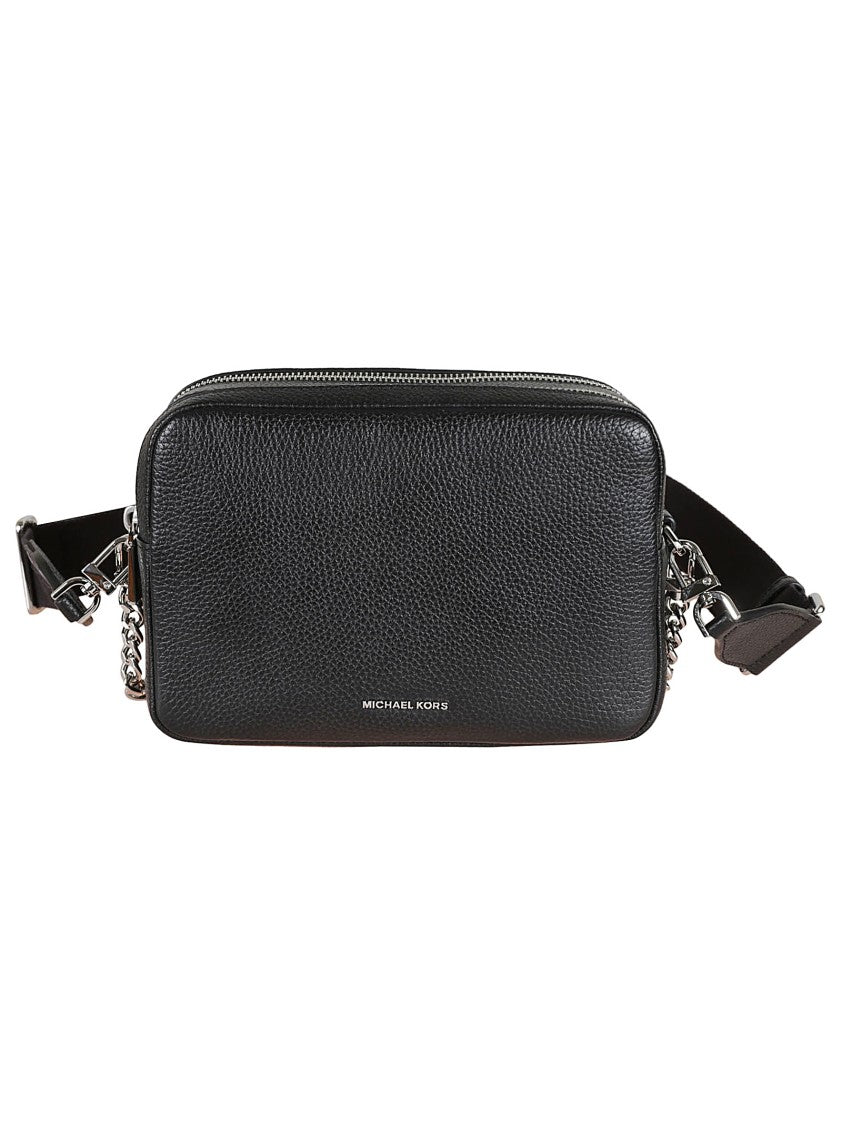 Michael Kors Black Grained Leather Shoulder Bag