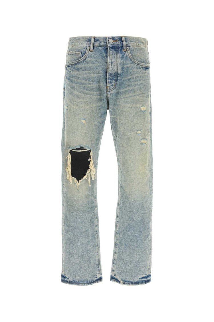 Purple Brand Straight-Leg Denim Jeans With Distressed Detailing