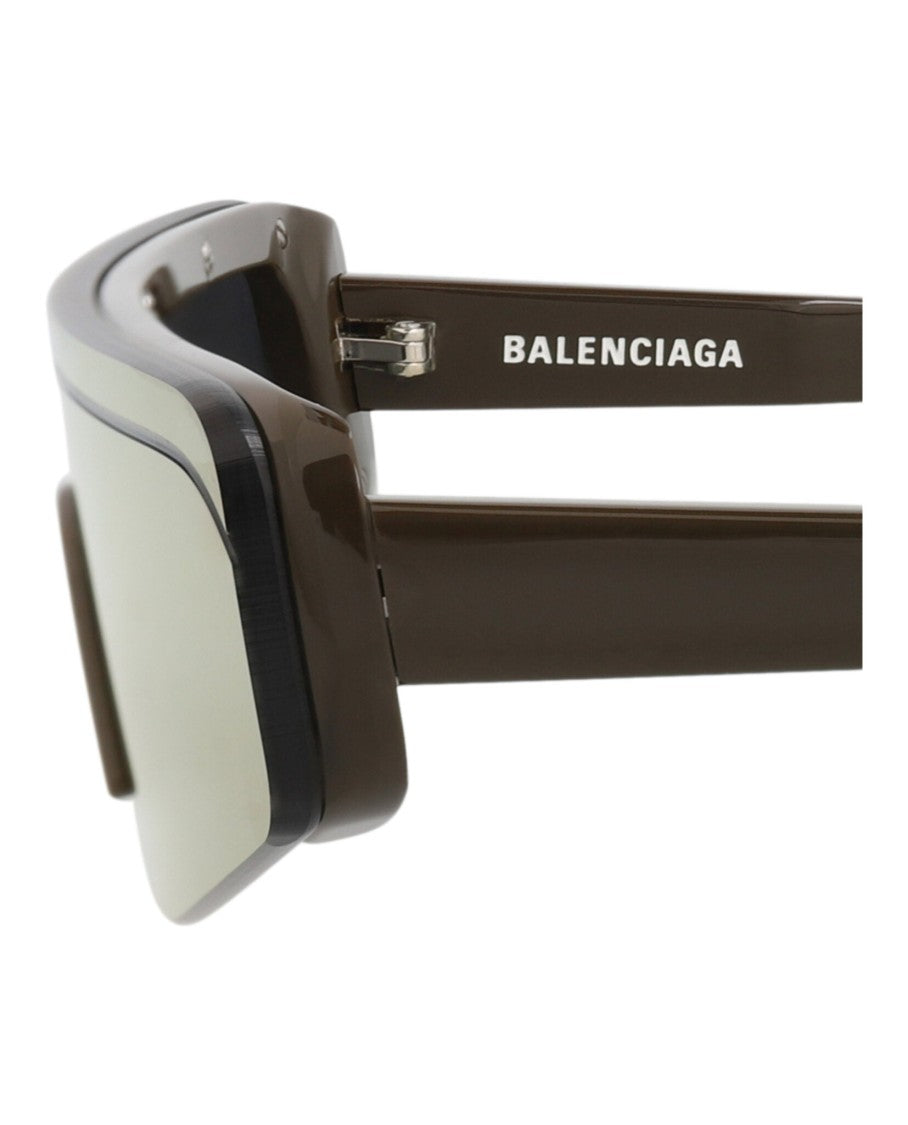 Balenciaga Shield-Frame Recycled Acetate Sunglasses