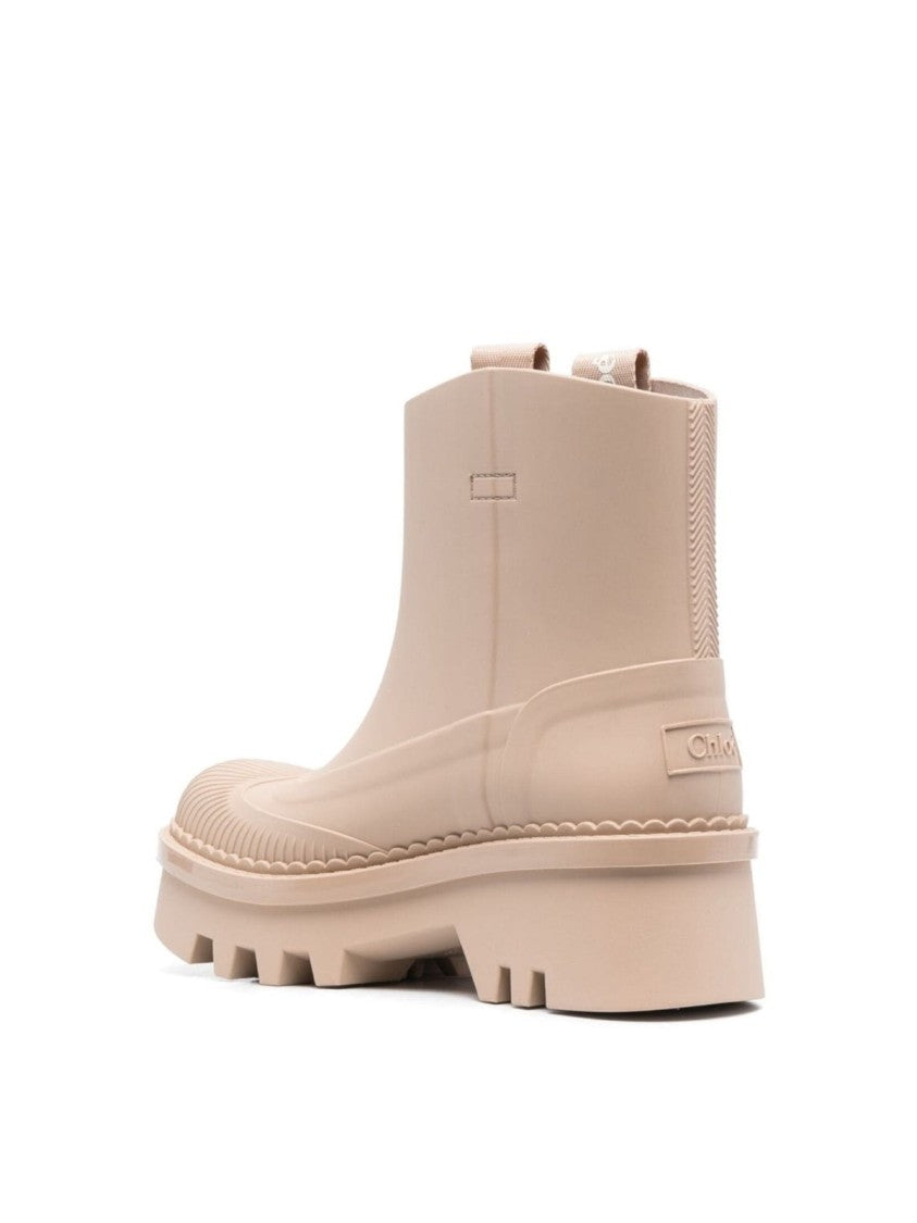 Chloé Raina Beige Rosé Rain Boots