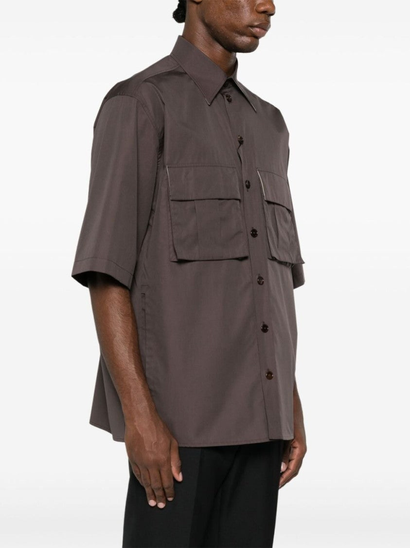 Dolce & Gabbana Utility-Inspired Grey Cotton Shirt