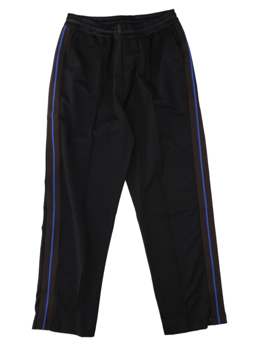 Wales Bonner Black Vertical Side Striped Straight-Leg Pants
