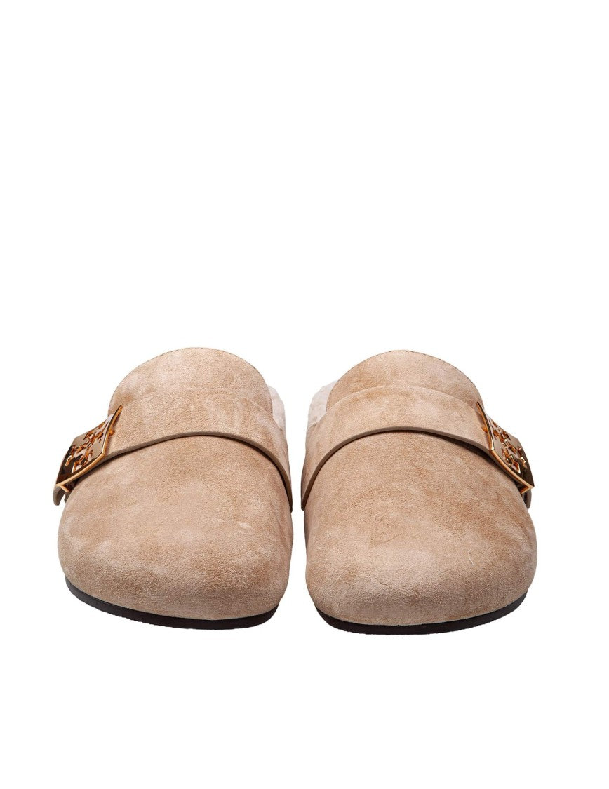 Tory Burch Mules Mellow In Shearling Color Taupe