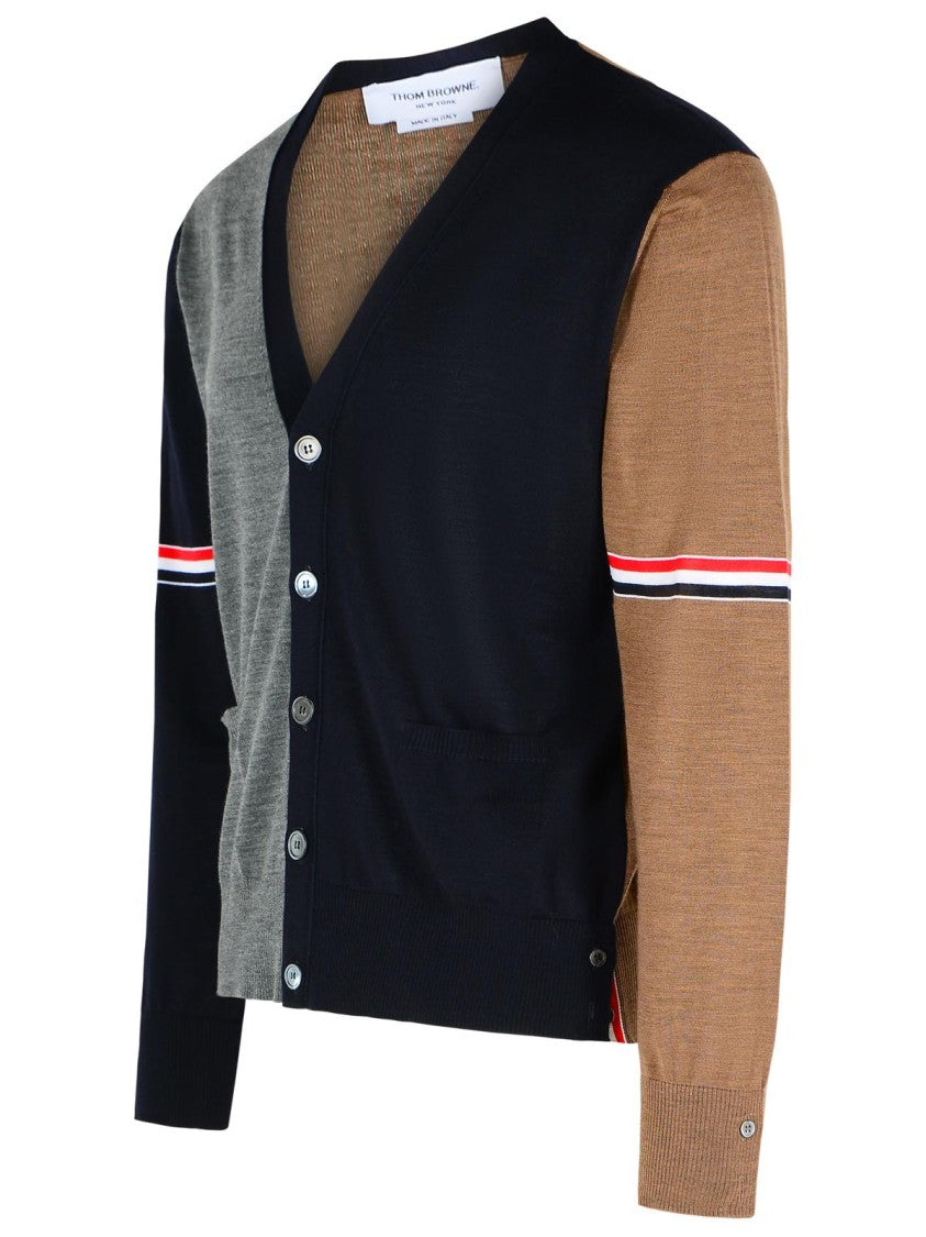 Thom Browne Fun' Multicolor Virgin Wool Cardigan