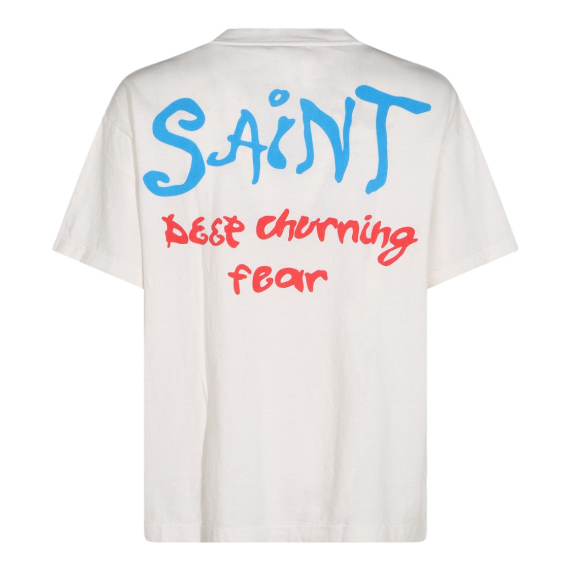 Saint Mxxxxxx Graphic Print Off-White T-Shirt With Relaxed Fit