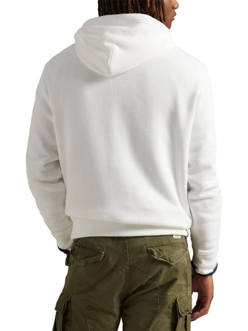 Polo Ralph Lauren Classic White Hoodie With Drawstring And Kangaroo Pocket