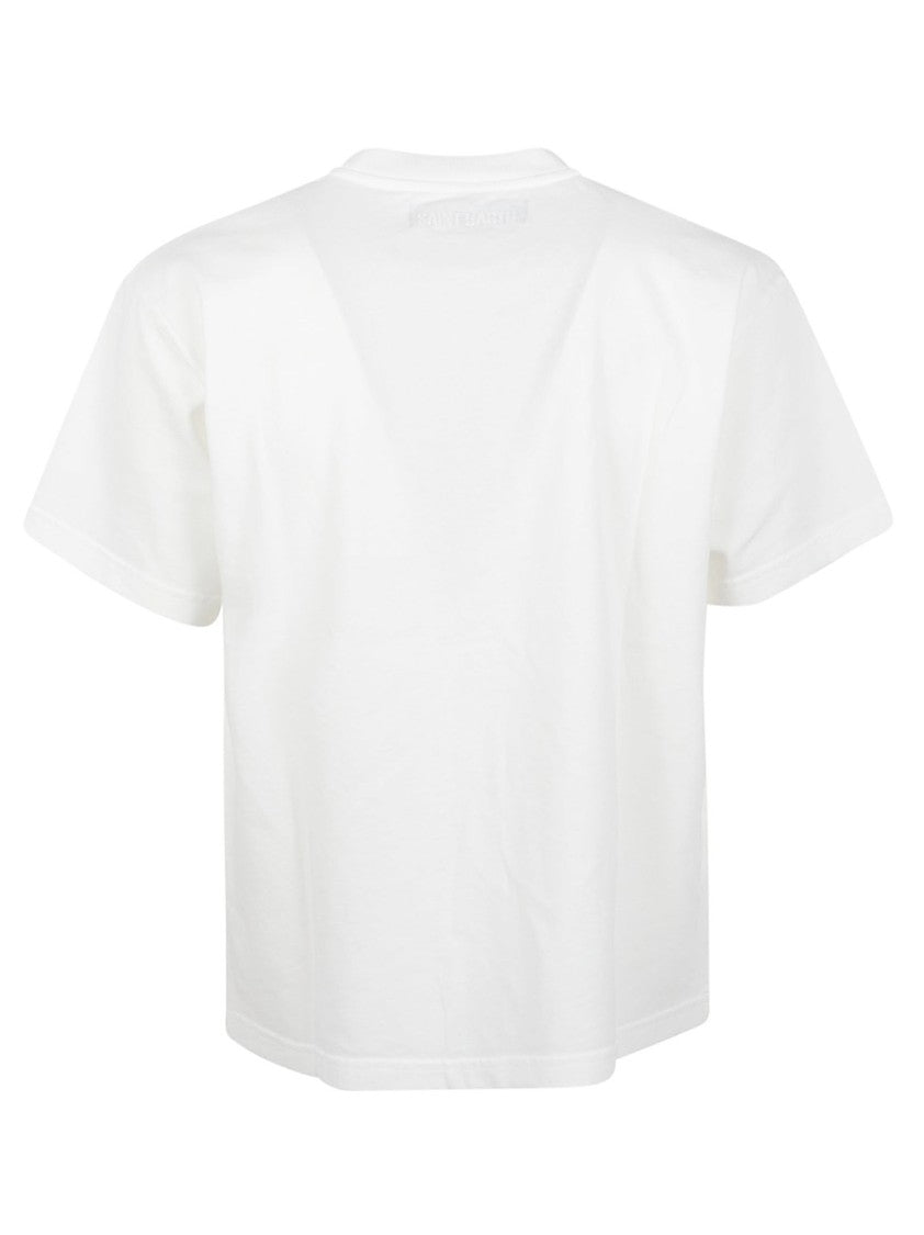 Alberto Bresci White Short-Sleeved T-Shirt With Airplane Embroidery