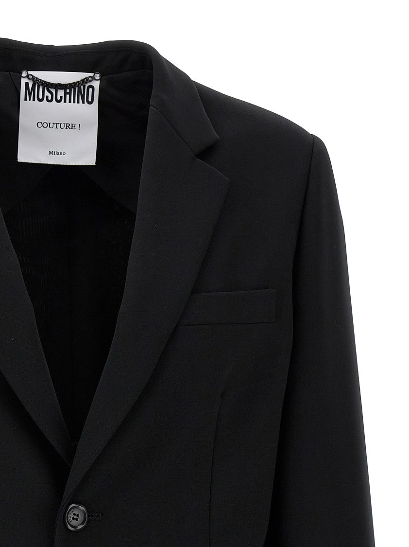 Moschino Single-Breasted Blazer With Martingale Detail