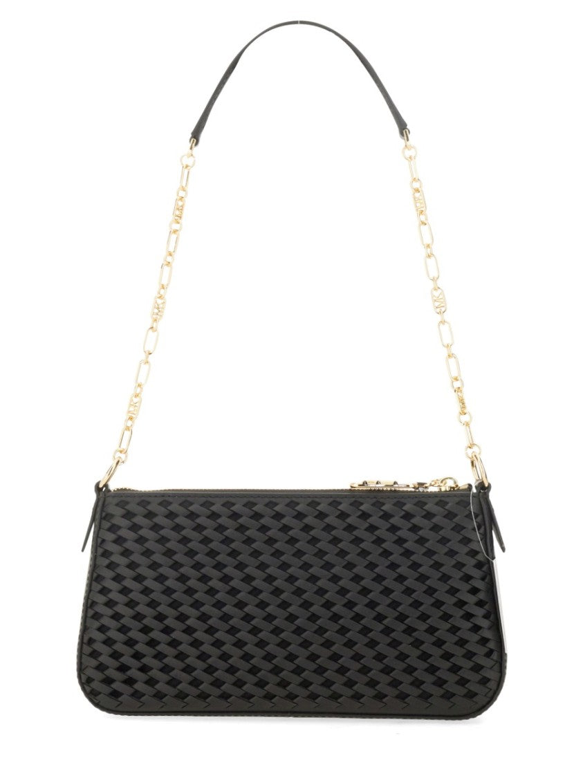 Michael Michael Kors Empire Pouch With Textured Design And Detachable Chain Strap