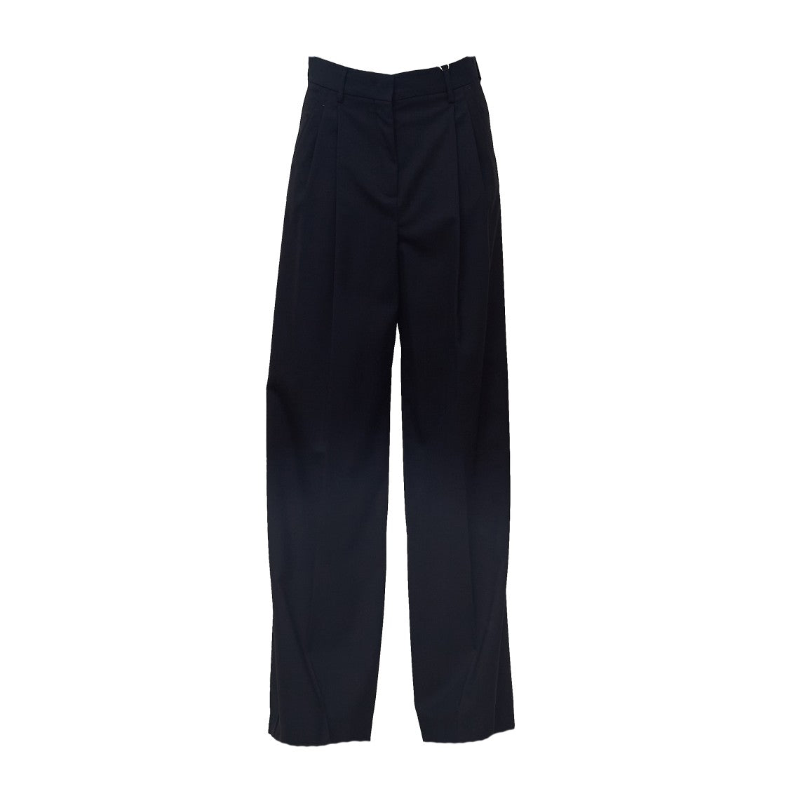 Max Mara High-Waisted Double-Pleat Pure Wool Wide-Leg Pants