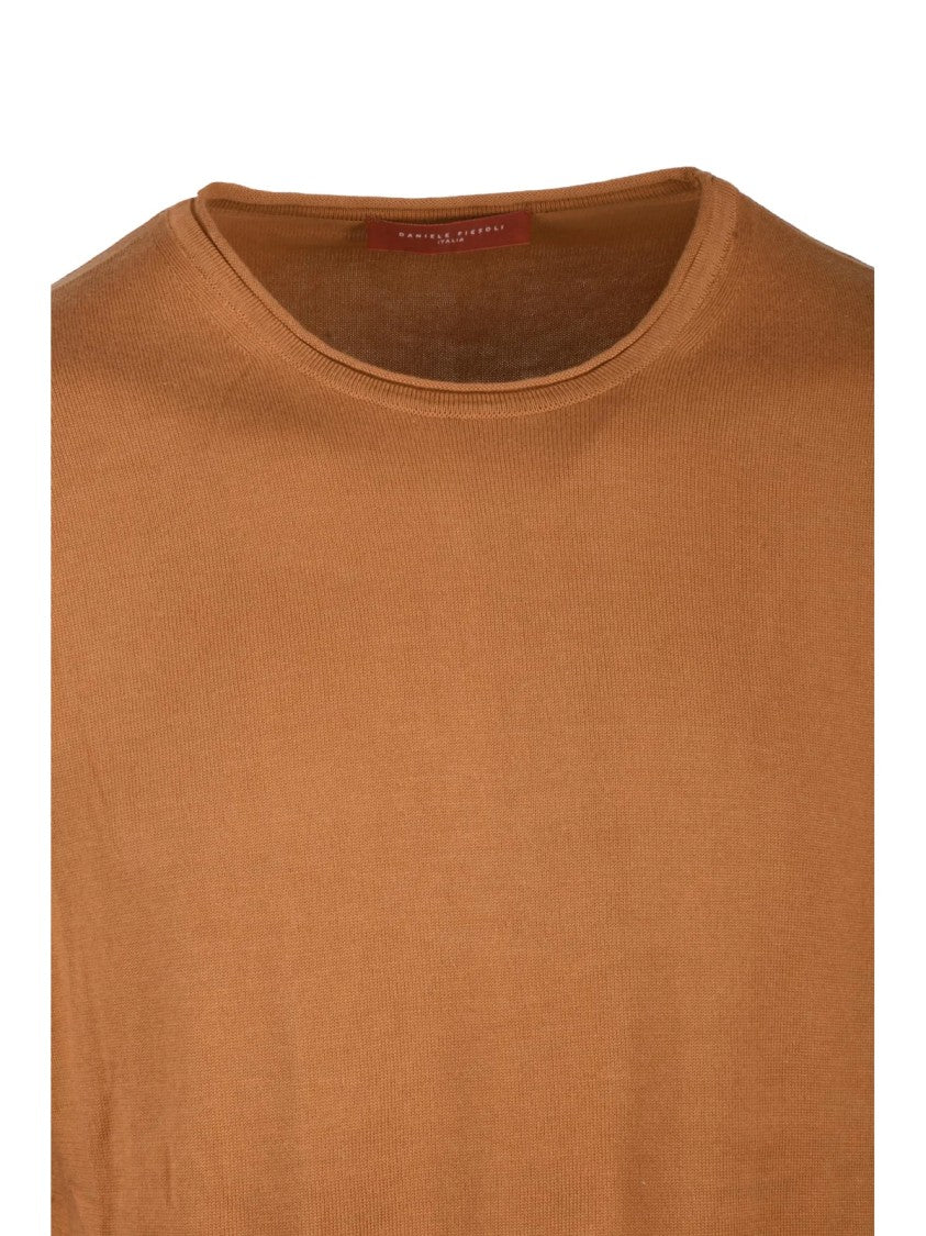 Daniele Fiesoli Brown Relaxed Cotton Sweater
