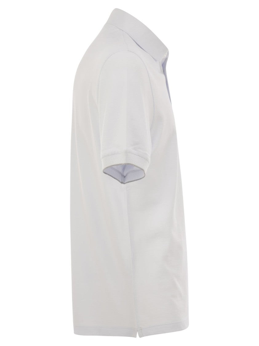 Brunello Cucinelli Cotton Polo Shirt With Printed Logo