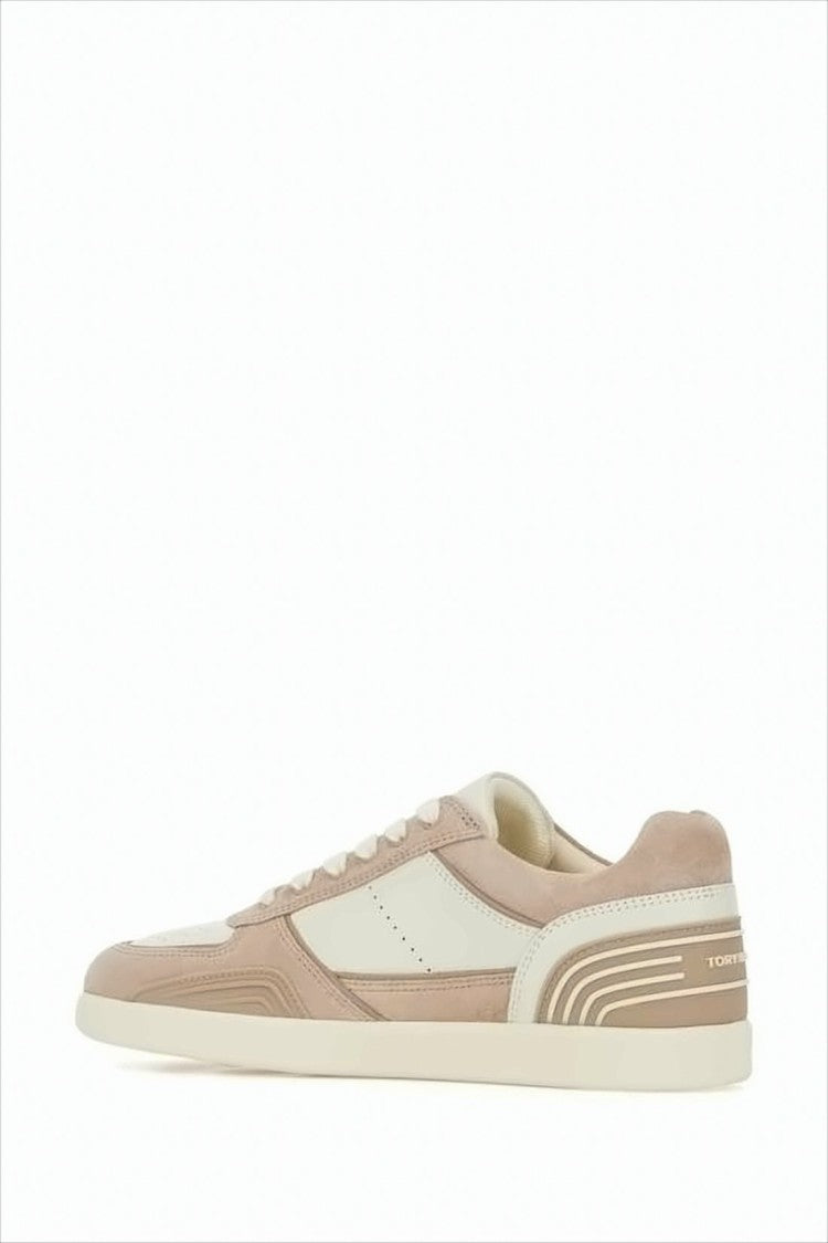 Tory Burch Low-Top Lace-Up Sneakers With Signature Emblem