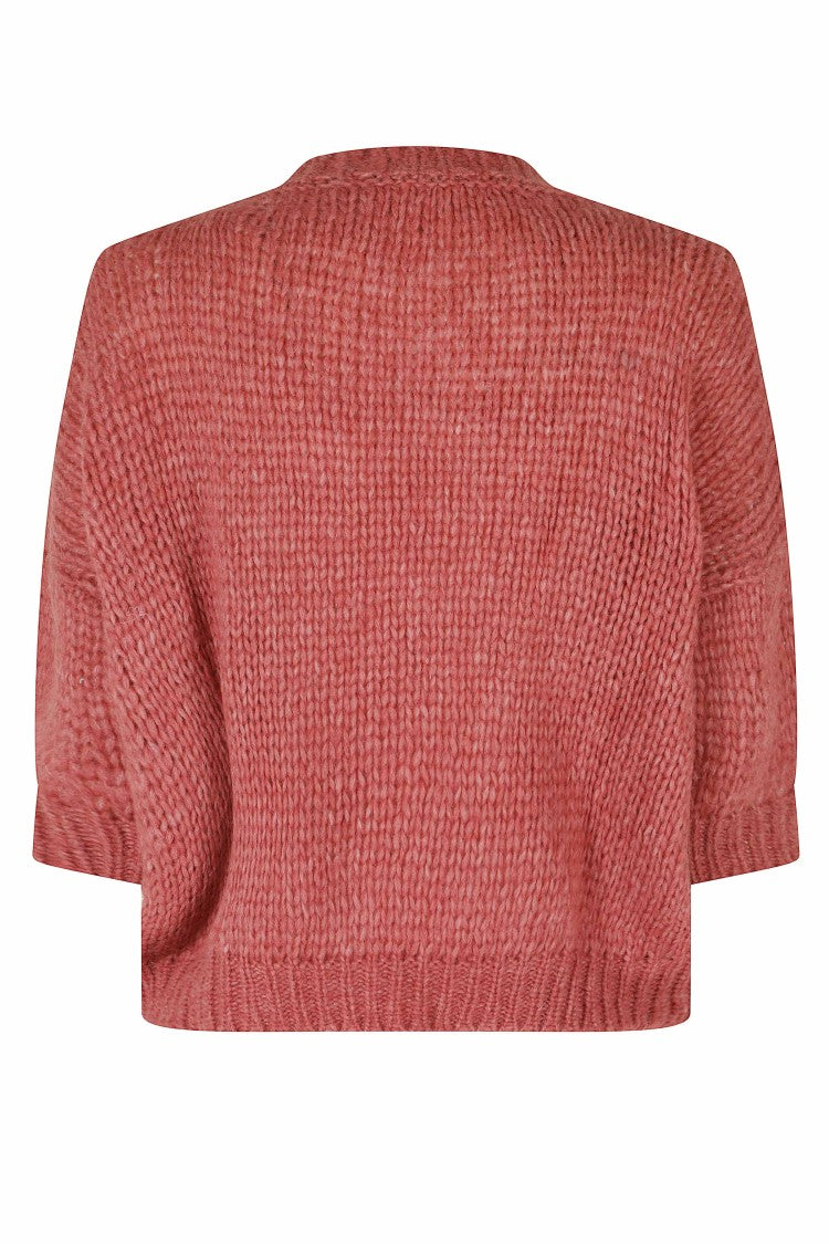 Roberto Collina Ribbed Trim Pink Crew-Neck Sweater By Roberto Collina