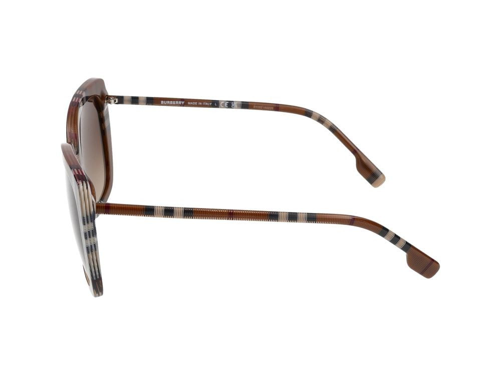 Burberry Black Checkered Pattern Oversized Sunglasses