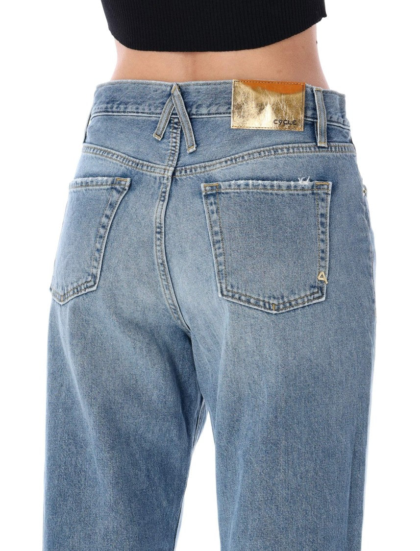 Cycle Low Rise Extralong Straight Wash Jeans