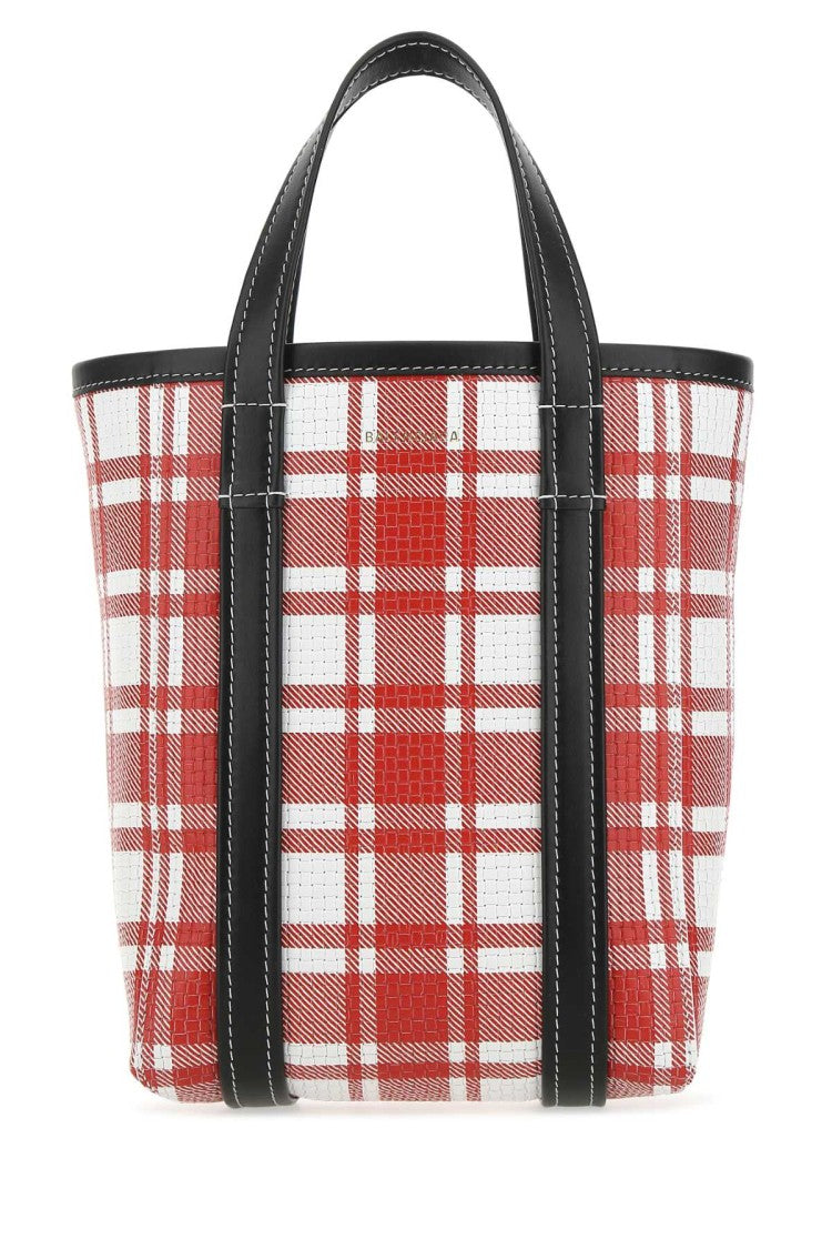 Balenciaga Printed Leather Small Barbes Shopping Bag