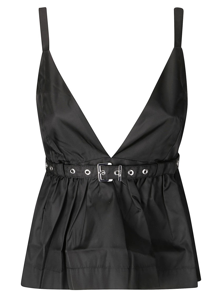Ganni Duchesse Nylon Strap Top