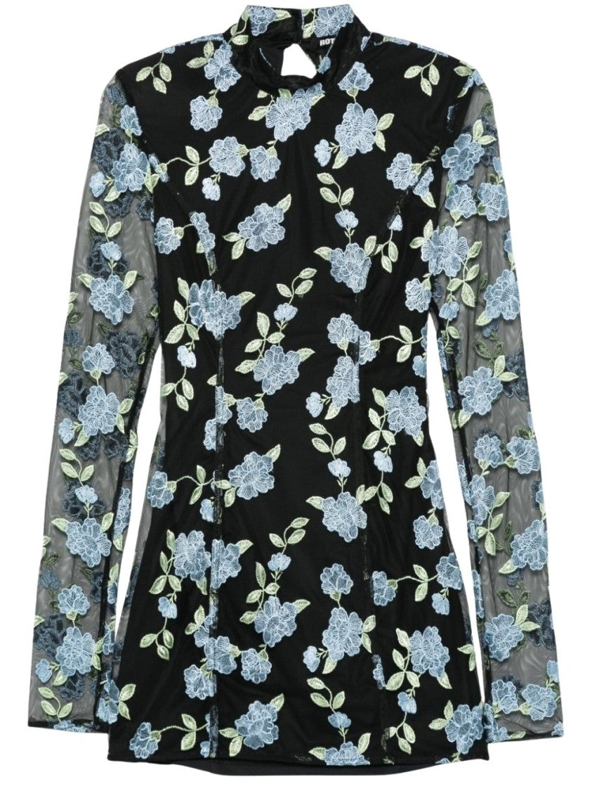 Rotate Black Fitted Mini Dress