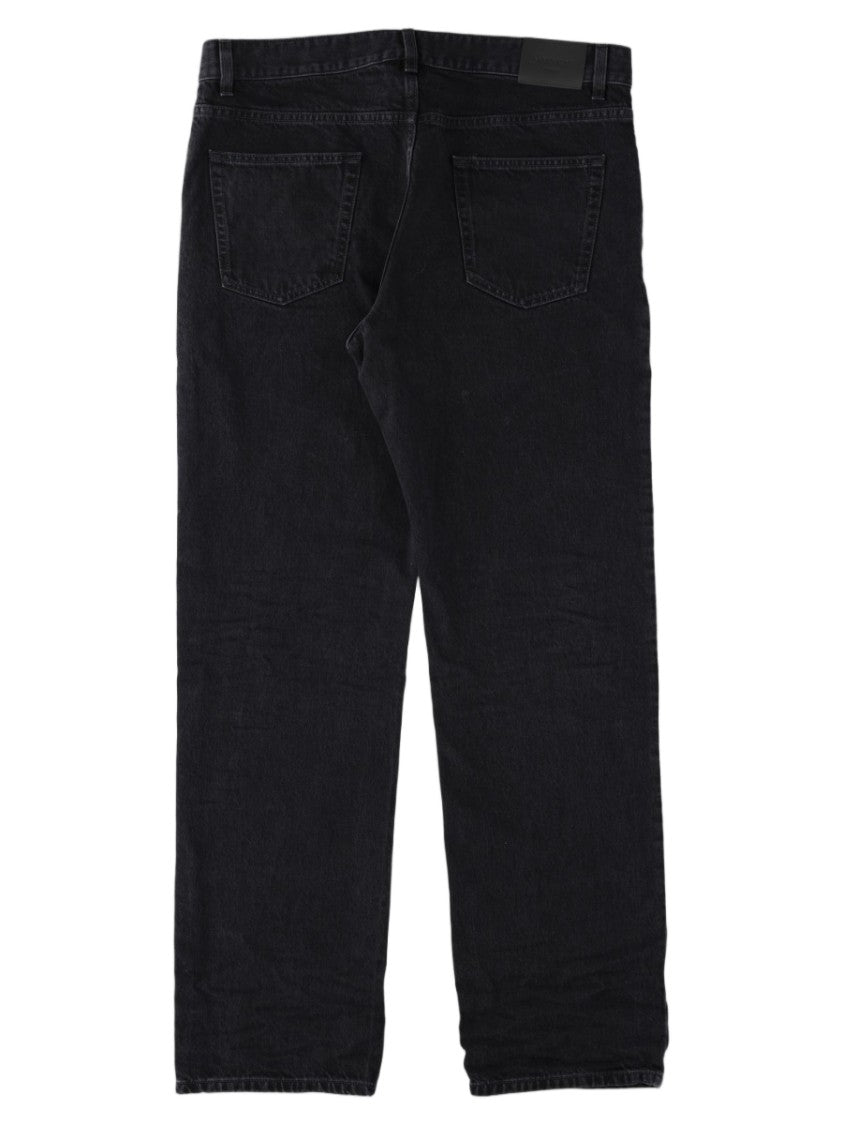 Saint Laurent Classic Straight-Leg Jeans In Rich Black Cotton