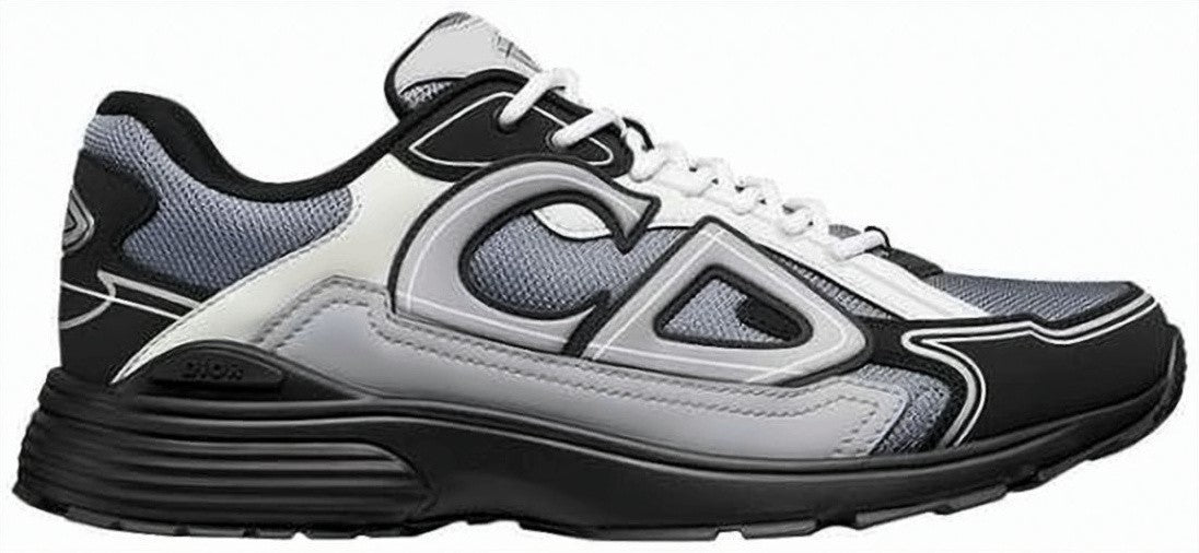Christian Dior Layered Fabric And Calf Leather Sneakers With Bold Cd Branding